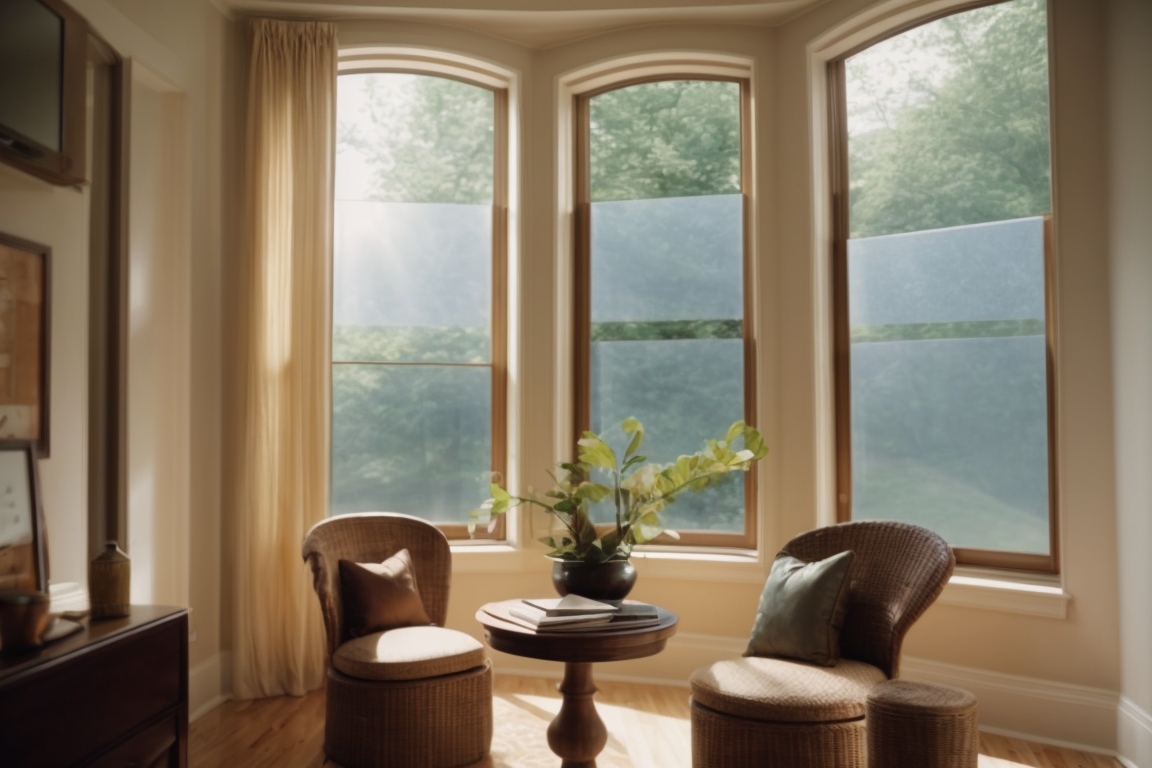 solar control window film installation in a Pittsburgh home interior