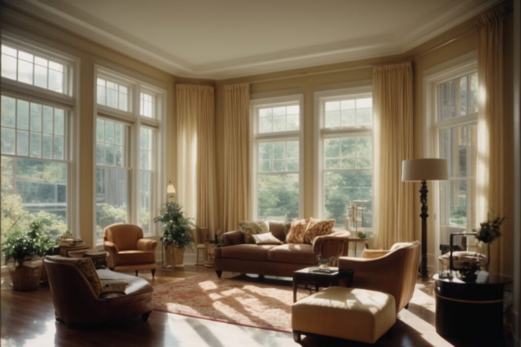 Pittsburgh home interior with energy-efficient window film